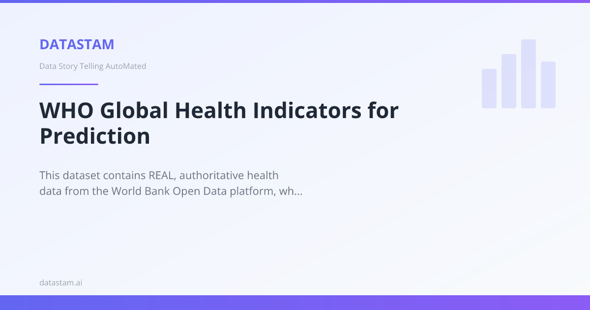 WHO Global Health Indicators for Prediction | Datastam